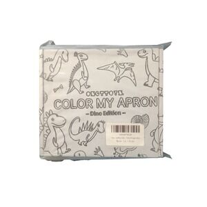 OSOTTOYS Color My Apron Dino Edition Kids DIY Coloring Kit with 12 Markers NEW